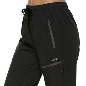 MOCOLY Excellent Protection Women's Black Pants Lightweight Quick-Dry Water Resi